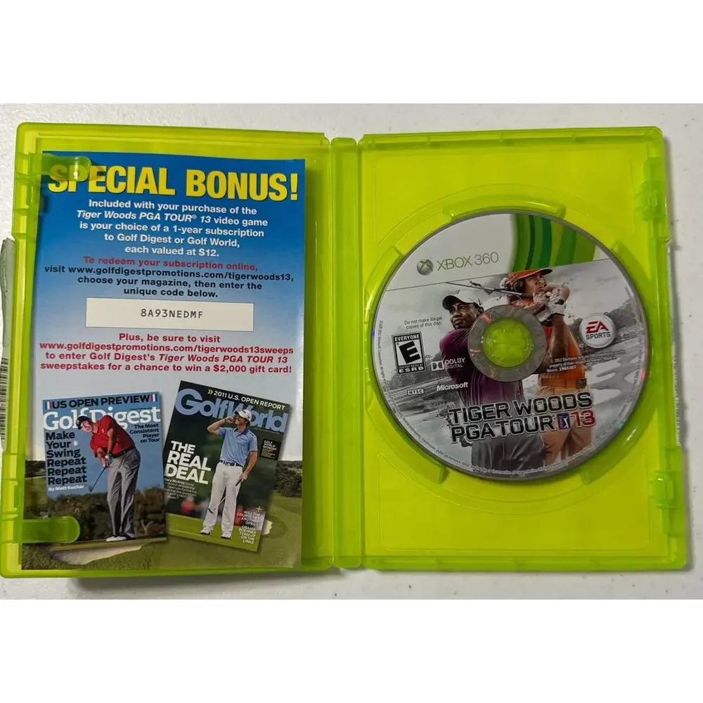 Tiger Woods PGA Tour 13‎ Xbox 360 CIB EA Sports